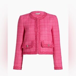 Alice + Olivia Vibrant Pink Tweed Blazer